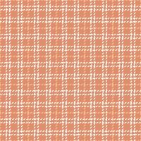 Style background fabric tartan, printout pattern seamless texture. Tone plaid textile check in orange and ivory colors. vector