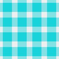 Cute seamless pattern, line textile texture plaid. Table cloth fabric background tartan check in cyan and white colors. vector