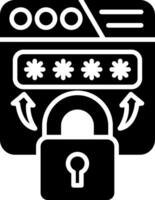 Password Glyph Icon vector