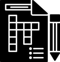 Crossword Glyph Icon vector
