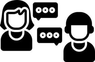 Conversation Glyph Icon vector