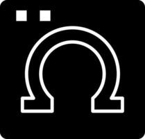 Omega Glyph Icon vector
