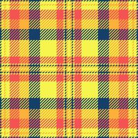 Finish textile background check, goose foot texture pattern . India tartan fabric plaid seamless in yellow and red colors. vector
