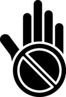 Objection Glyph Icon vector