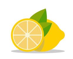 Lemon icon in flat simple style. illustration. vector