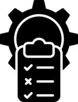 Project Status Glyph Icon vector