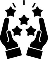 Star Glyph Icon vector