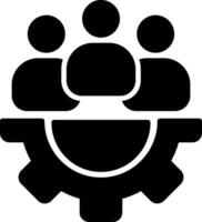 Team Management Glyph Icon vector