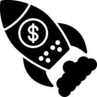 Rocket Glyph Icon vector
