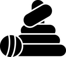 Stacking Rings Glyph Icon vector