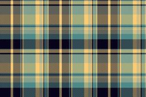 Deluxe check plaid, serene background pattern texture. Tough textile fabric seamless tartan in black and cyan colors. vector