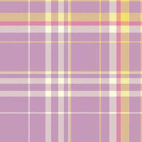 Halftone fabric plaid textile, many tartan texture pattern. Hat background seamless check in pastel and light yellow colors. vector