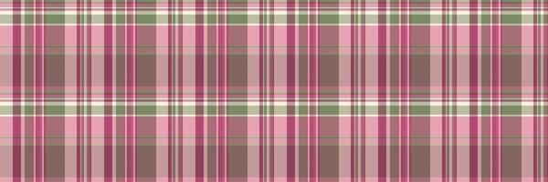 Intense pattern plaid texture, copy space background check. Group tartan seamless fabric textile in pastel and pink colors. vector