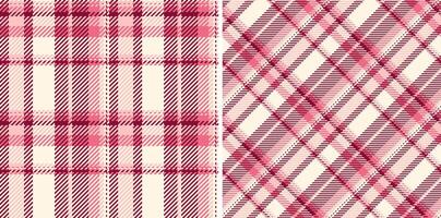 texture pattern of fabric plaid background with a check textile tartan seamless. Set in warm colors. Latest fashion trends. vector