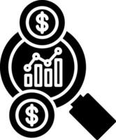 Analysis Glyph Icon vector