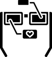 Augmented Reality Glyph Icon vector