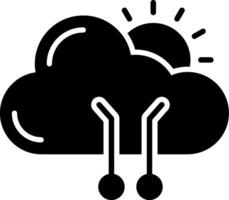 Cloud Glyph Icon vector