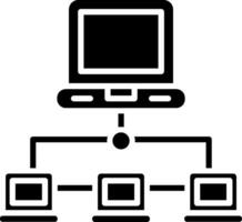Computer Networking Glyph Icon vector