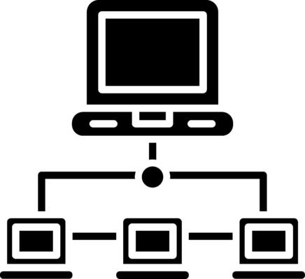 Computer Networking Glyph Icon