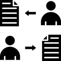 File Sharing Glyph Icon vector