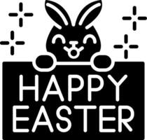 Happy Easter Glyph Icon vector