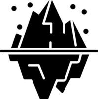 Iceberg Glyph Icon vector