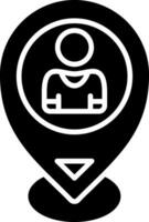Location Glyph Icon vector