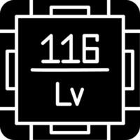 Livermorium Glyph Icon vector
