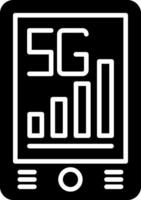Mobile Data Glyph Icon vector