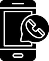 phone call Glyph Icon vector