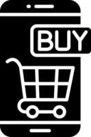 Online Store Glyph Icon vector
