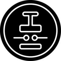 Push Button Glyph Icon vector
