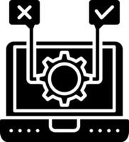 Software Testing Glyph Icon vector
