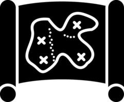 Map Glyph Icon vector