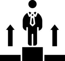 Career Success Glyph Icon vector