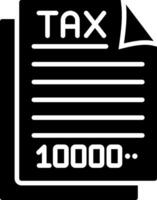 Tax Document Glyph Icon vector