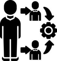 Team Management Glyph Icon vector