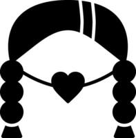 Braids Glyph Icon vector