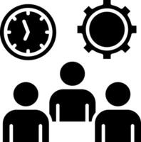 Work Time Glyph Icon vector