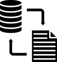 Data Transformation Glyph Icon vector