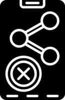 Dont Share Glyph Icon vector