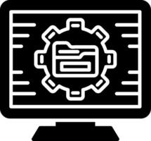 Digital Right Management Glyph Icon vector