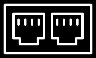 Ethernet Glyph Icon vector