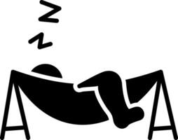Hammock Glyph Icon vector