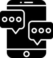Conversation Glyph Icon vector