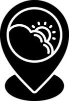 Location Glyph Icon vector