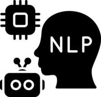 Nlp Glyph Icon vector