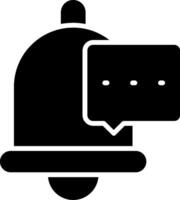 Notification Bell Glyph Icon vector