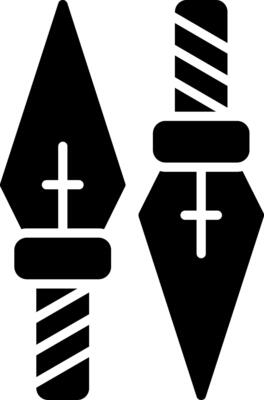 Kunai Glyph Icon
