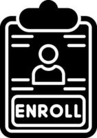 Open Enrollment Glyph Icon vector